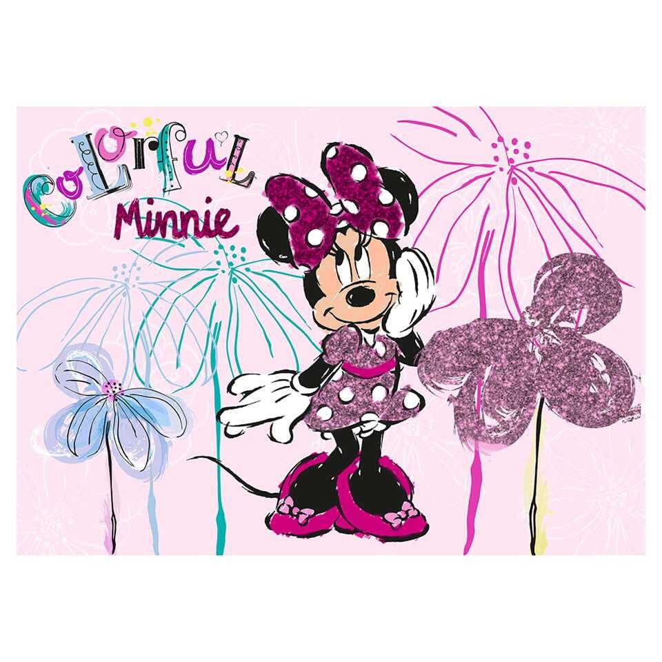 Disney canvas schilderij Glitter Minnie Mouse roze - cm Leen Bakker