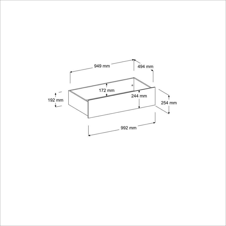 Ensemble de tiroirs Sleep - blanc - 25,4x108,7x198,7 cm