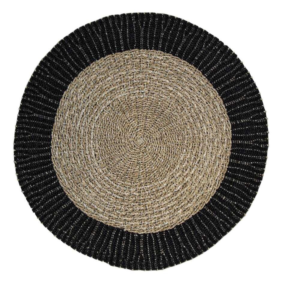 geboren Ziekte Zwakheid HSM Collection tapijt Seff - naturel/zwart - 150x150 cm | Leen Bakker