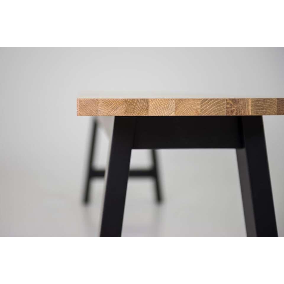 Tenzo banc de salle à manger Lex - couleur chêne/noir - 160 cm