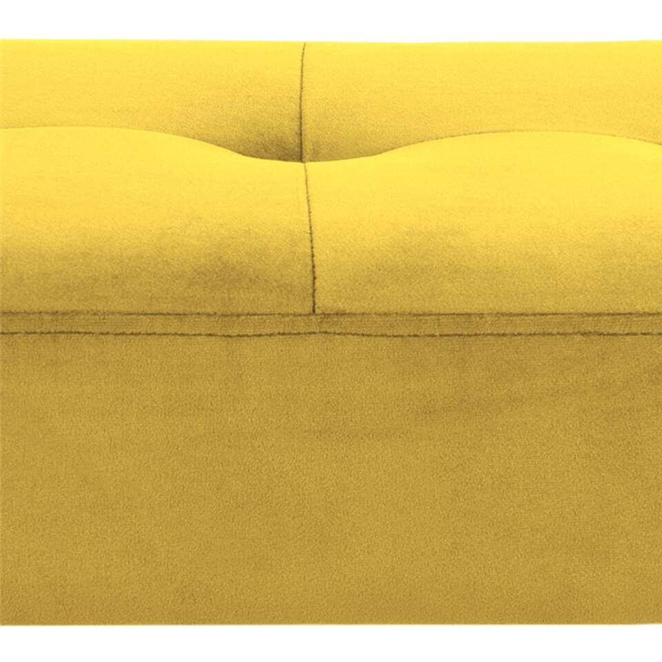 Banc Gaby - tissu Vic - jaune - 45x95x38 cm