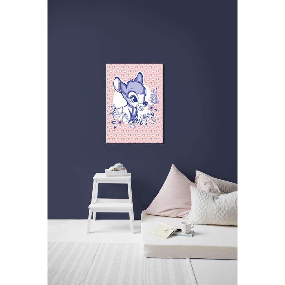 Art for the Home canvas Bambi Joy of Life - roze - 50x70 cm