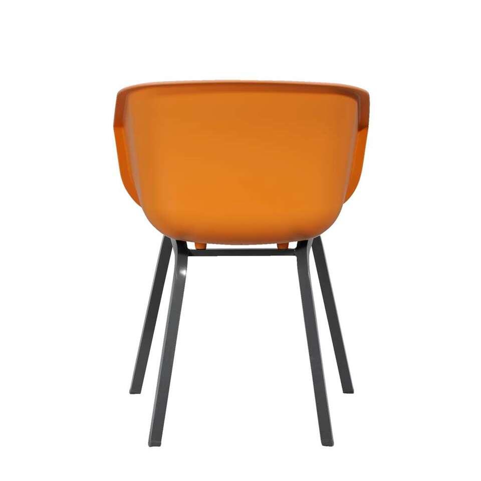 Hartman chaise coque Amalia - orange - pieds en aluminium