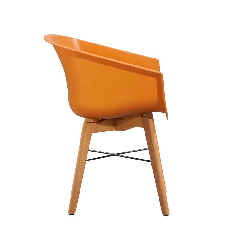 Hartman chaise coque Amalia - orange - pieds en bois d'eucalyptus