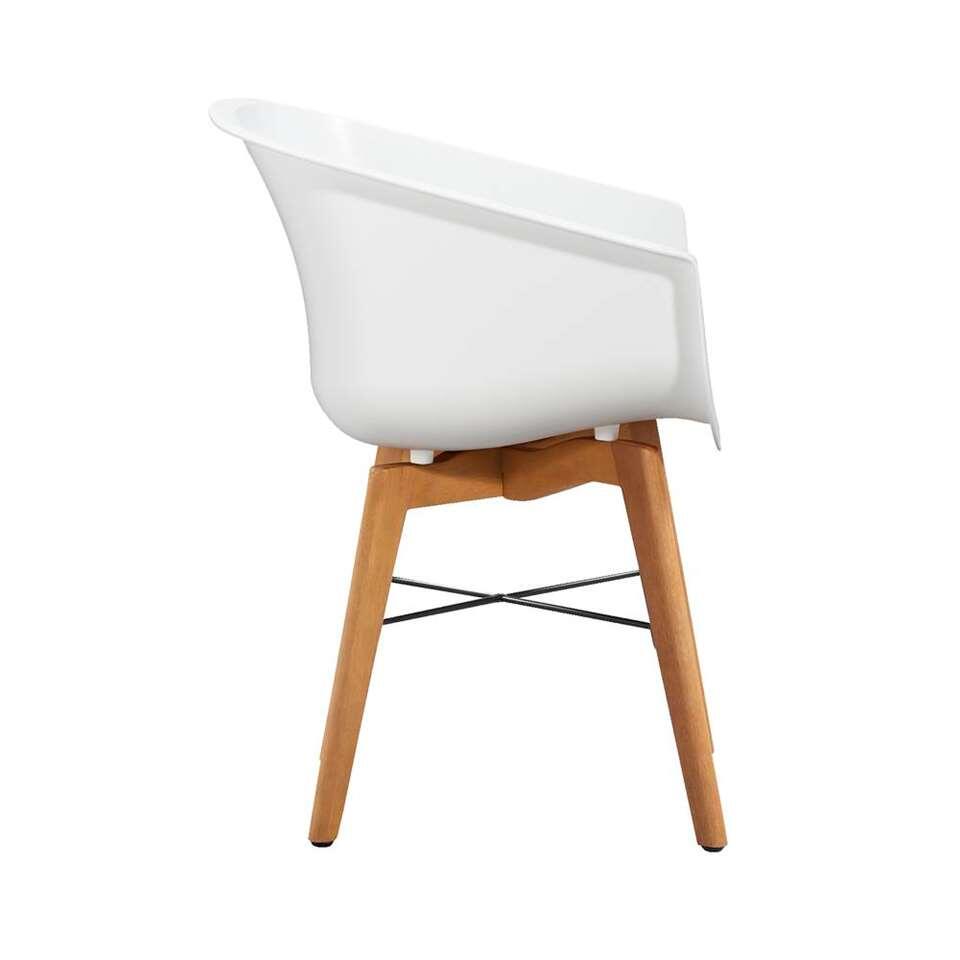 Hartman chaise coque Amalia - blanche - pieds en bois d'eucalyptus