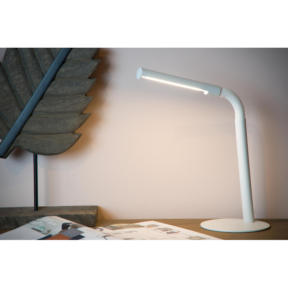 Lucide lampe de bureau Emil LED - blanche - Ø17 cm