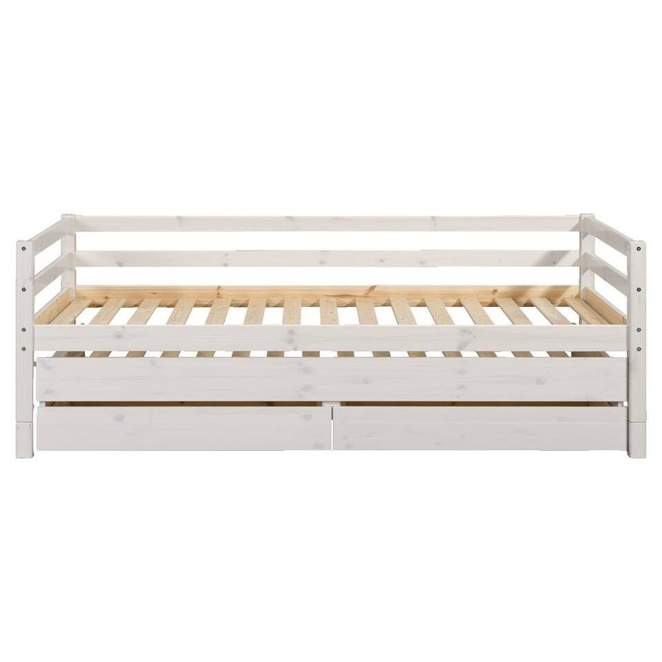 Bed Ties met bedverhoger - whitewash - 90x200 cm