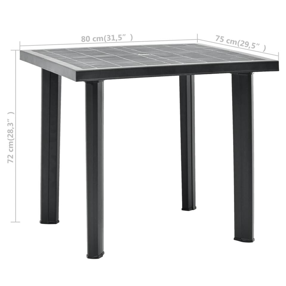 Vidaxl - vidaXL Table de jardin Blanc 101 x 68 x 72 cm Plastique