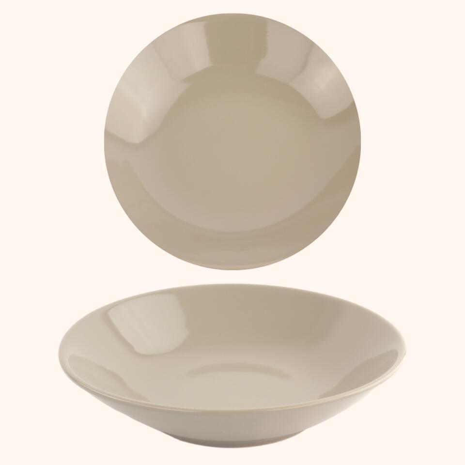 Lot De 6 Assiettes Creuses En Plastique Réutilisable - Diamètre 22 Cm, Couleurs Assorties, Pour Pâtes, Salades, Soupes