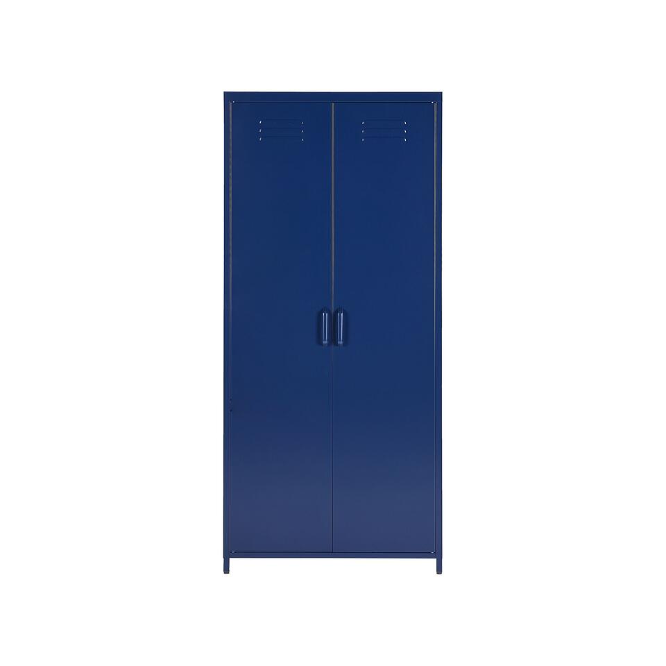 Armoire en métal bleu marin 2 portes VARNA