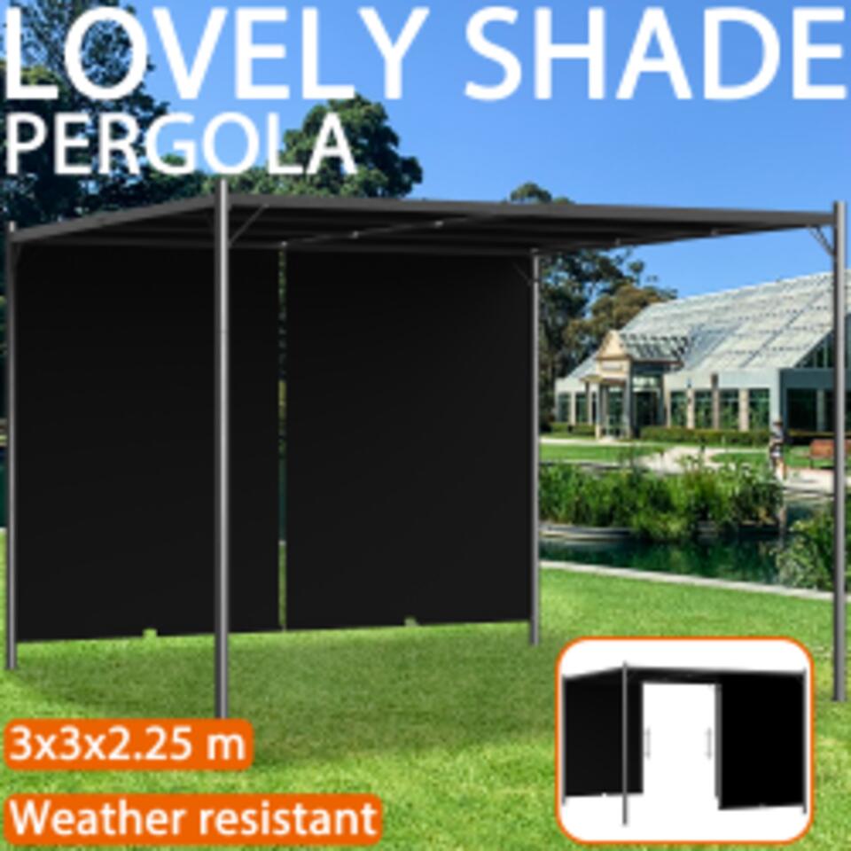 vidaXL Tonnelle de jardin avec toit rétractable 3x3 m Crème