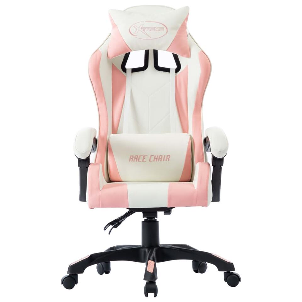 vidaXL Chaise de bureau de massage Rose Velours